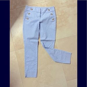 LOFT - Skinny Ankle - white/blue striped slacks 😍